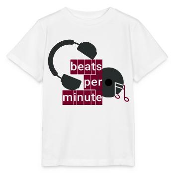 Battements par minute: son, enregistrement et écouteurs - T-shirt bio MINI CREATOR Stanley/Stella Enfant - blanc - Devant - Maike (125cm)