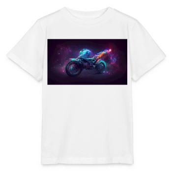Moto spatiale - T-shirt bio MINI CREATOR Stanley/Stella Enfant - blanc - Devant - Maike (125cm)