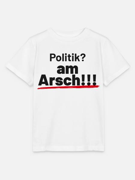 Politik am Arsch - Stanley/Stella Kinder T-Shirt MINI CREATOR - Weiß