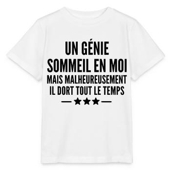 un génie sommeil en moi - T-shirt bio MINI CREATOR Stanley/Stella Enfant - blanc - Devant - Maike (125cm)