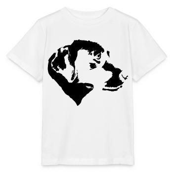 Labrador Retriever im Profil, einfarbig - Stanley/Stella Kinder T-Shirt MINI CREATOR  - Weiß - Vorne - Maike (125cm)