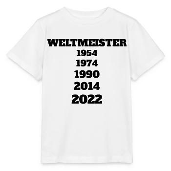 Weltmeister - Stanley/Stella Kinder T-Shirt MINI CREATOR  - Weiß - Vorne - Maike (125cm)