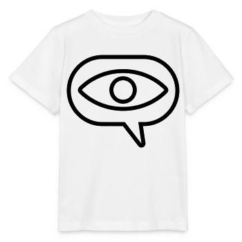 Visuell Sehen Auge Sprechblase - Stanley/Stella Kinder T-Shirt MINI CREATOR  - Weiß - Vorne - Maike (125cm)