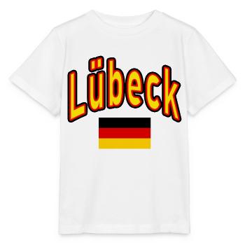 Lübeck germany flag - Stanley/Stella MINI CREATOR Kids’ T-Shirt - white - Front - Maike (125cm)