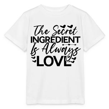 The Secret Ingredient is always Love - Stanley/Stella MINI CREATOR Kids’ T-Shirt - white - Front - Maike (125cm)