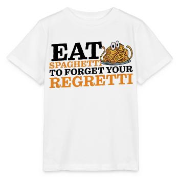 Eat Spaghetti To Forgetti Your Regretti 10 - Stanley/Stella Kinder T-Shirt MINI CREATOR  - Weiß - Vorne - Maike (125cm)
