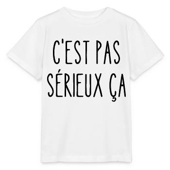 c'est pas sérieux ça - T-shirt bio MINI CREATOR Stanley/Stella Enfant - blanc - Devant - Maike (125cm)