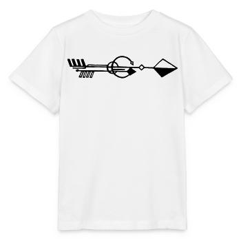 Strange black arrow - Stanley/Stella MINI CREATOR Kids’ T-Shirt - white - Front - Maike (125cm)