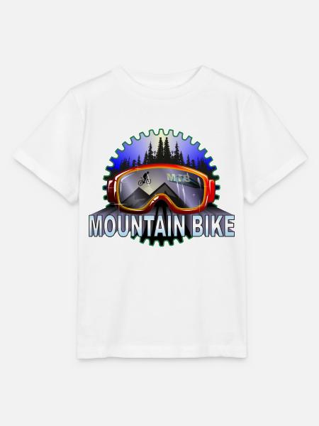 Mountainbike Brille MTB - Stanley/Stella Kinder T-Shirt MINI CREATOR - Weiß