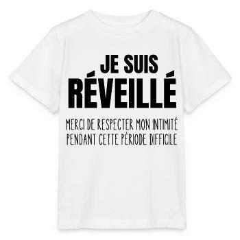 je suis réveillé - T-shirt bio MINI CREATOR Stanley/Stella Enfant - blanc - Devant - Maike (125cm)