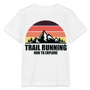 Trail Run Ultra Running Mountain Trekking Running - Stanley/Stella MINI CREATOR Kids’ T-Shirt - white - Front - Maike (125cm)