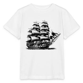 Vieux voilier - T-shirt bio MINI CREATOR Stanley/Stella Enfant - blanc - Devant - Maike (125cm)