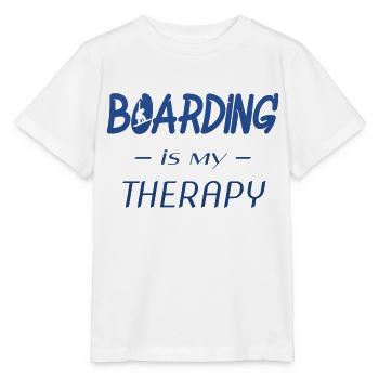 boarding is my therapy - Stanley/Stella Kinder T-Shirt MINI CREATOR  - Weiß - Vorne - Maike (125cm)