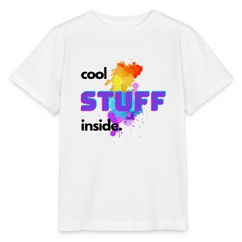Cool stuff inside - Stanley/Stella Kinder T-Shirt MINI CREATOR  - Weiß - Vorne - Maike (125cm)