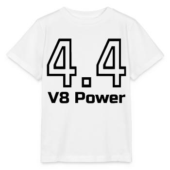 4.4 Puissance du V8 - T-shirt bio MINI CREATOR Stanley/Stella Enfant - blanc - Devant - Maike (125cm)