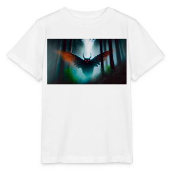 maléfique Mothman en Amérique du Nord monstre horreur sombre - T-shirt bio MINI CREATOR Stanley/Stella Enfant - blanc - Devant - Maike (125cm)