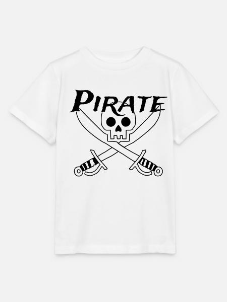Pirate - Totenschädel - Stanley/Stella Kinder T-Shirt MINI CREATOR  - Weiß