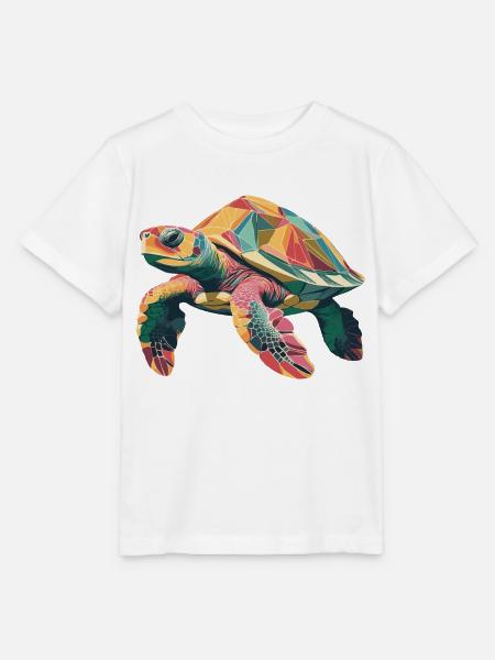Prismatische Schildkröte - Stanley/Stella Kinder T-Shirt MINI CREATOR  - Weiß