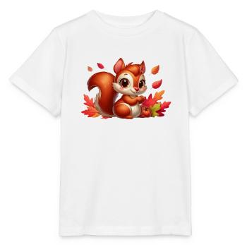 squirell autumn4 - Stanley/Stella MINI CREATOR Kids’ T-Shirt - white - Front - Maike (125cm)