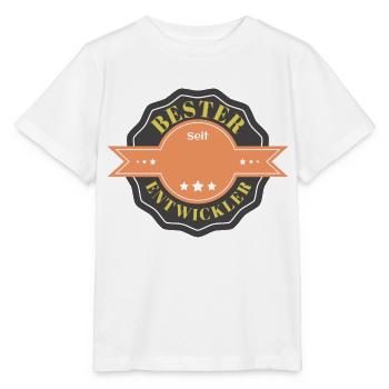 Bester Entwickler seit personalisierte Geschenke - Stanley/Stella Kinder T-Shirt MINI CREATOR  - Weiß - Vorne - Maike (125cm)