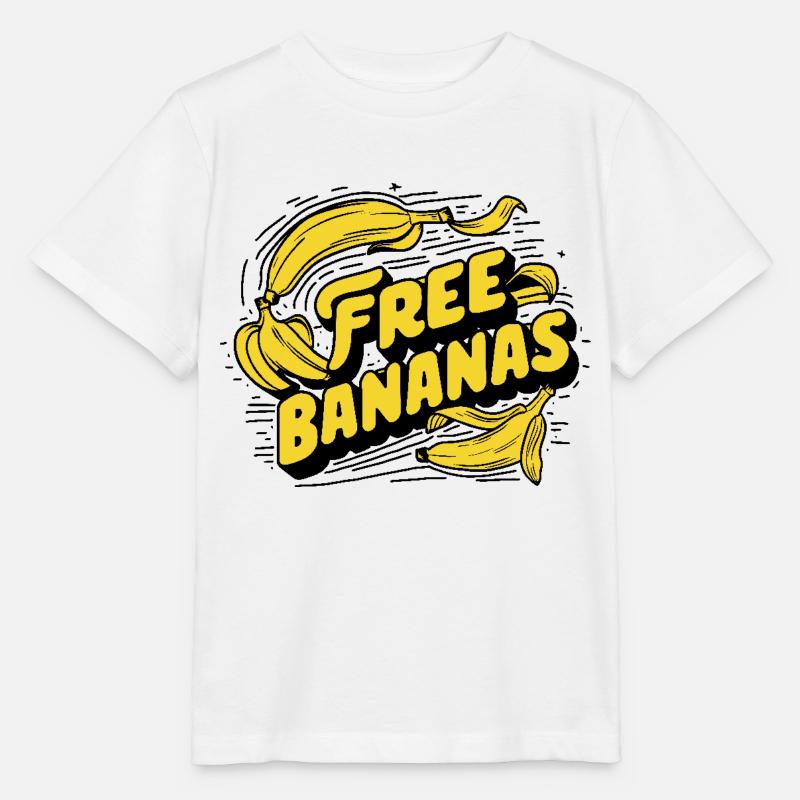 Free bananas - Stanley/Stella MINI CREATOR Kids’ T-Shirt - white