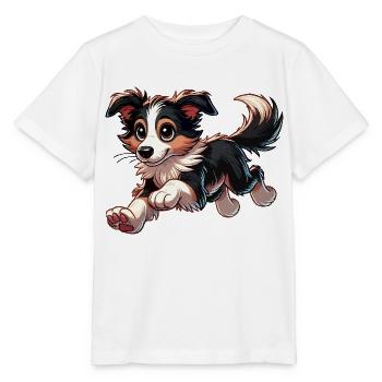 Border Collie bwr - T-shirt bio MINI CREATOR Stanley/Stella Enfant - blanc - Devant - Maike (125cm)