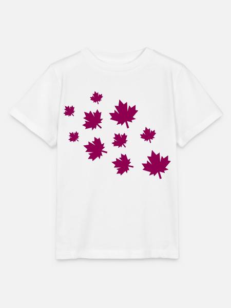 Ahornblätter - Stanley/Stella Kinder T-Shirt MINI CREATOR  - Weiß