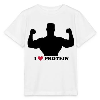 I love Protein - Stanley/Stella Kinder T-Shirt MINI CREATOR  - Weiß - Vorne - Maike (125cm)
