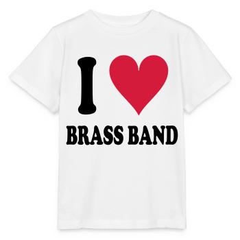 I love Brass Band - Stanley/Stella MINI CREATOR Kids’ T-Shirt - white - Front - Maike (125cm)