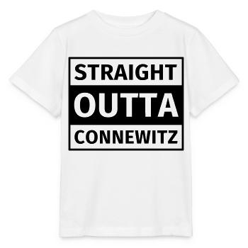 Straight Outta Connewitz - Stanley/Stella Kinder T-Shirt MINI CREATOR  - Weiß - Vorne - Maike (125cm)