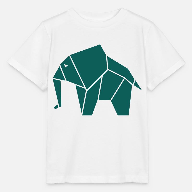 Elefant Origami - Stanley/Stella Kinder T-Shirt MINI CREATOR  - Weiß