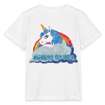 Always be you (Unicorn) grunge - Stanley/Stella Kinder T-Shirt MINI CREATOR  - Weiß - Vorne - Maike (125cm)