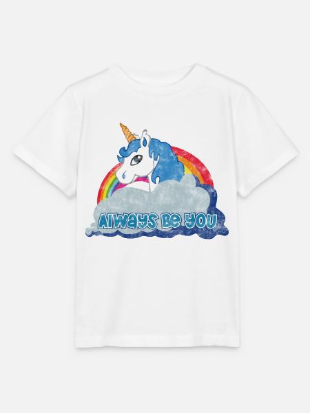 Always be you (Unicorn) grunge - Stanley/Stella Kinder T-Shirt MINI CREATOR  - Weiß