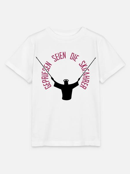 GEPRIESEN SEIEN DIE SKIFAHRER - Stanley/Stella Kinder T-Shirt MINI CREATOR - Weiß