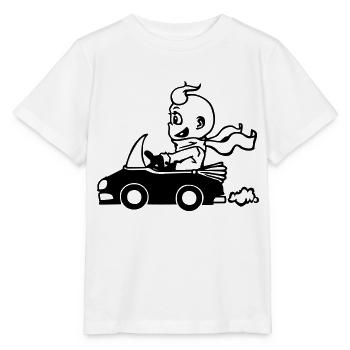 Der Cabrio-Fahrer - Stanley/Stella Kinder T-Shirt MINI CREATOR  - Weiß - Vorne - Maike (125cm)