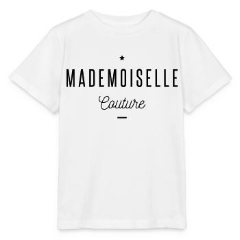 mademoiselle couture - T-shirt bio MINI CREATOR Stanley/Stella Enfant - blanc - Devant - Maike (125cm)