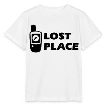 Geocaching GPS Lost Place Cache - T-shirt bio MINI CREATOR Stanley/Stella Enfant - blanc - Devant - Maike (125cm)