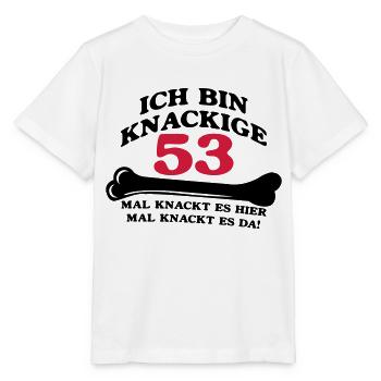 Anniversaire - je suis 53 Crunchy - T-shirt bio MINI CREATOR Stanley/Stella Enfant - blanc - Devant - Maike (125cm)