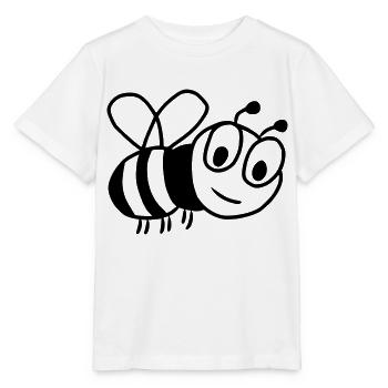 Freche Biene Skizze - Stanley/Stella Kinder T-Shirt MINI CREATOR  - Weiß - Vorne - Maike (125cm)