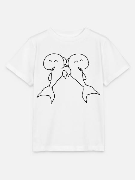Happy Fish Friends - Stanley/Stella Kinder T-Shirt MINI CREATOR  - Weiß