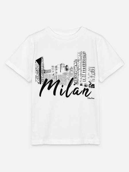 Skyline Milan als Geschenkidee - Stanley/Stella Kinder T-Shirt MINI CREATOR  - Weiß