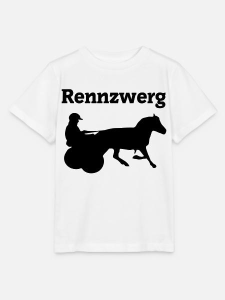 Rennzwerg, Shetty mit Gig, Minitraber - Stanley/Stella Kinder T-Shirt MINI CREATOR - Weiß