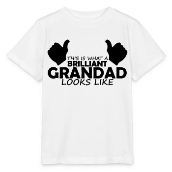 brilliant grandad - Stanley/Stella MINI CREATOR Kids’ T-Shirt - white - Front - Maike (125cm)
