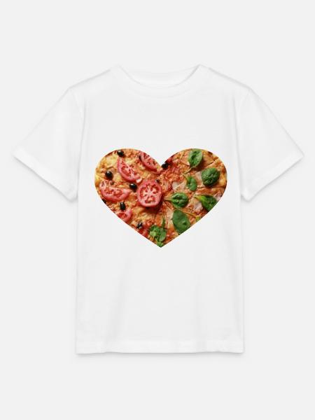Pizza Herz - Stanley/Stella Kinder T-Shirt MINI CREATOR - Weiß