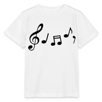 Musiknoten - Stanley/Stella Kinder T-Shirt MINI CREATOR  - Weiß - Vorne - Maike (125cm)