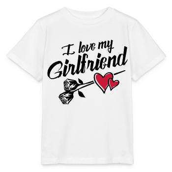 i love my girlfriend - Stanley/Stella Kinder T-Shirt MINI CREATOR  - Weiß - Vorne - Maike (125cm)