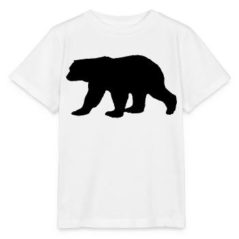 bear silhouette - Stanley/Stella Kinder T-Shirt MINI CREATOR  - Weiß - Vorne - Maike (125cm)