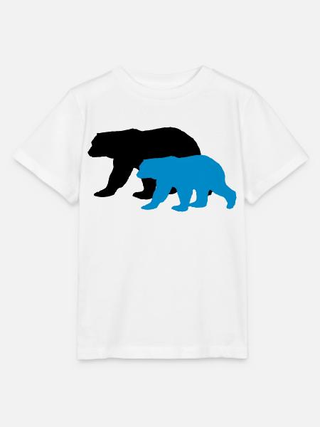 bears silhouettes - Stanley/Stella Kinder T-Shirt MINI CREATOR  - Weiß