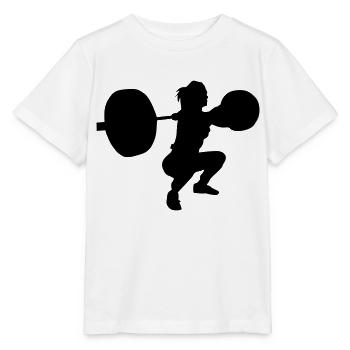 lift girl squat - Stanley/Stella Kinder T-Shirt MINI CREATOR  - Weiß - Vorne - Maike (125cm)