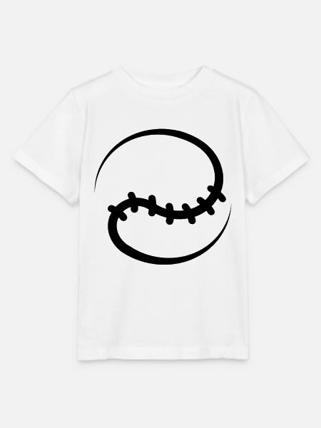 Baseball Ball - Stanley/Stella Kinder T-Shirt MINI CREATOR  - Weiß